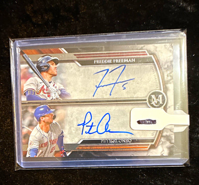 Topps 2022 Museum Collection Freddie Freeman Pete Alonso Dual Auto MDA-FA 8/15