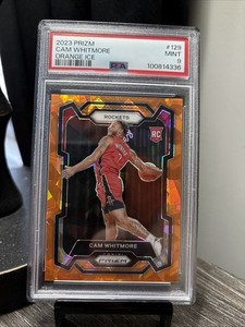 2023 Cam Whitmore Panini Prizm Orange Cracked Ice Rookie #129 PSA 9 Mint RC