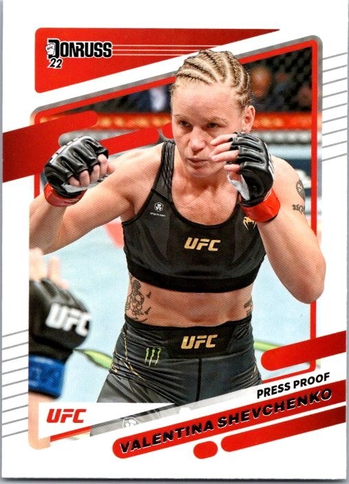 2022 VALENTINA BULLET SHEVCHENKO DONRUSS UFC #40 SILVER PRESS PROOF SP CARD MMA