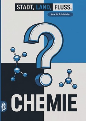 Stadt Land Fluss Chemie-Edition A4 Spielblock, Gesellschaftsspiel, Notizblock