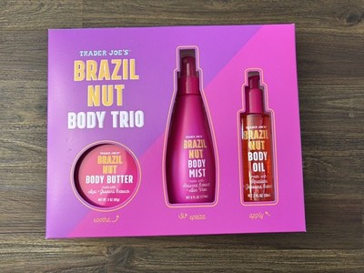 NEW Trader Joe's Brazil Nut Body Trio Set Body Butter/Body Mist/Body Oil  