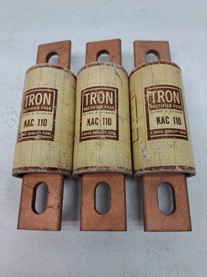 Lot of 3 Bussmann/TRON KAC-110 Rectifier Fuses  NEW ???