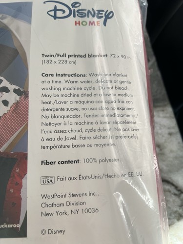 Couverture Mickey Mouse Disney Home Lil Buckaroo neuve dans son emballage double/taille complète 72 x 90 WPG-2705 - Photo 6/6