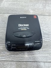 Sony Discman D-33 Portable CD Player - Mega Bass - Black - 1992 - Tested Works