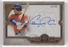 2017 Topps Museum Collection Archival Copper 39/50 Carlos Correa #AA-CC Auto 7xr