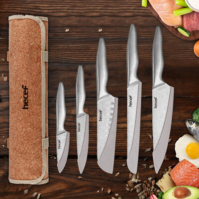 11tlg Küchenmesser Set Steingewaschener Stahl Sharp japanische Kochmesser
