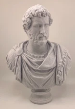 ROMAN SCULPTURE ANTONINUS PIUS 7.9 INCH/200 MM, MUSEUM REPRODUCTION
