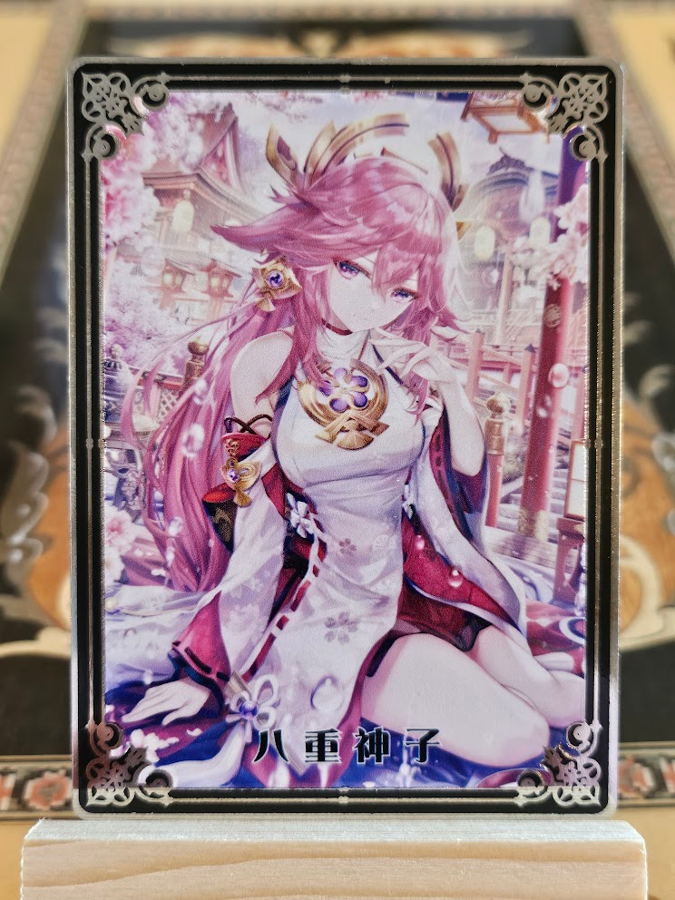 Goddess Fair Box Redemption Yae Miko Metal Card Scratch Reveal