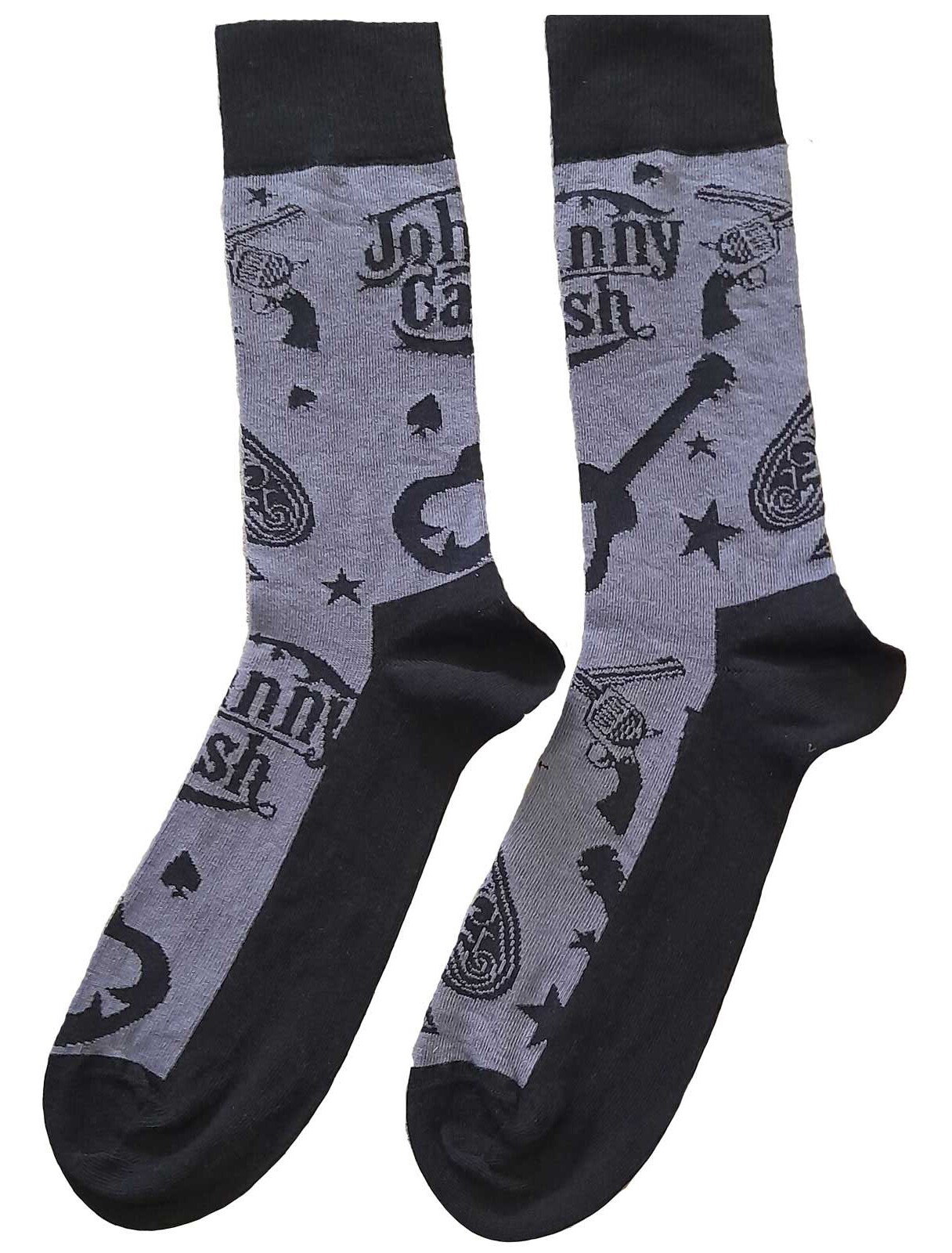 Johnny Cash 'Guitars N Guns' Socks (One Size = UK 7-11) - NUOVO E UFFICIALE!