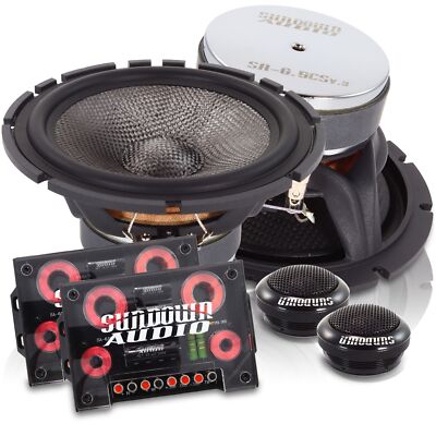 Sundown Audio 250 Watt Peak Ohm Component Speaker/Tweeter Set 