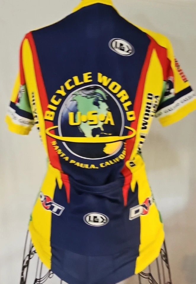 Louis Garneau Cycling Jersey Men's Med Bicycle World, USA, Santa Paula, CA - Image 4 of 4