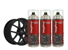 TeqPro ® Alloy Wheel Paint MATT FLAT BLACK x 3 Cans High Quality Paint