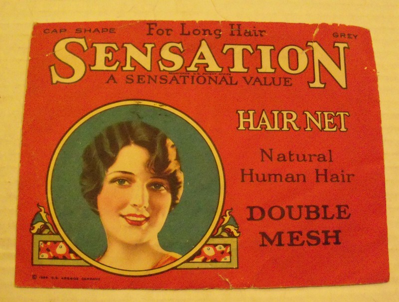 SENSATION HAIR NET Natural Human Hair Double Mesh Envelope + Contents SS Kresge