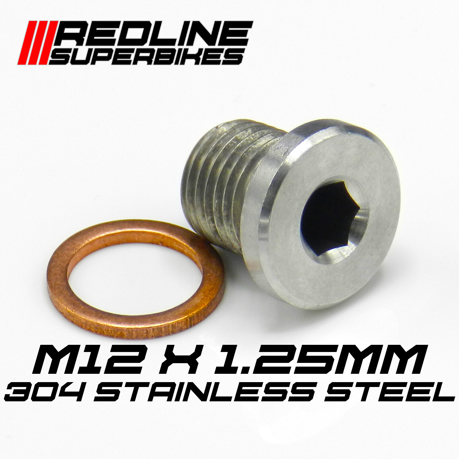 M12 x 1.25mm Oxygen o2 Lambda Sensor blanking Plug Cap Stainless Steel ...