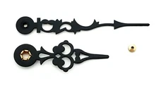 Kieninger Clock Hands 3 Inch w/ Hand Nut  Black Serpentine Mechanical Movement