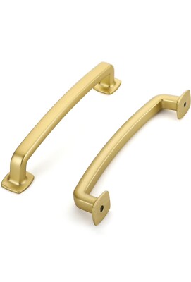 Lepatape 10 Pack 5 inch Brushed Gold Cabinet Pulls Brushed Brass Cabinet Pull
