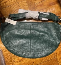 anthropology  Leather Crossbody Green Color