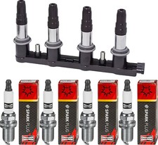 NTY Zündspule + 4x CHAMPION Zündkerze für Opel Zafira B A05 1.8 1.6 FlexFuel
