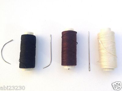 Haarweben Nähgarn für Haarverlängerungen und eine Nähnadel 2 wählbar