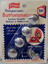 Vintage Prims Cover Your Own Buttonsnapp ¾” Brass