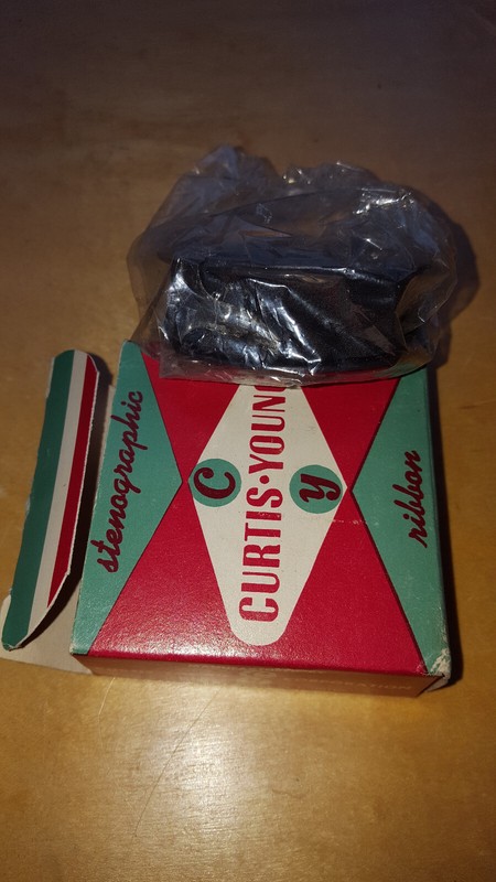 CURTIS-YOUNG Vintage Stenographic Ink Ribbon # 2 Black-Nylon 44 deliuxe