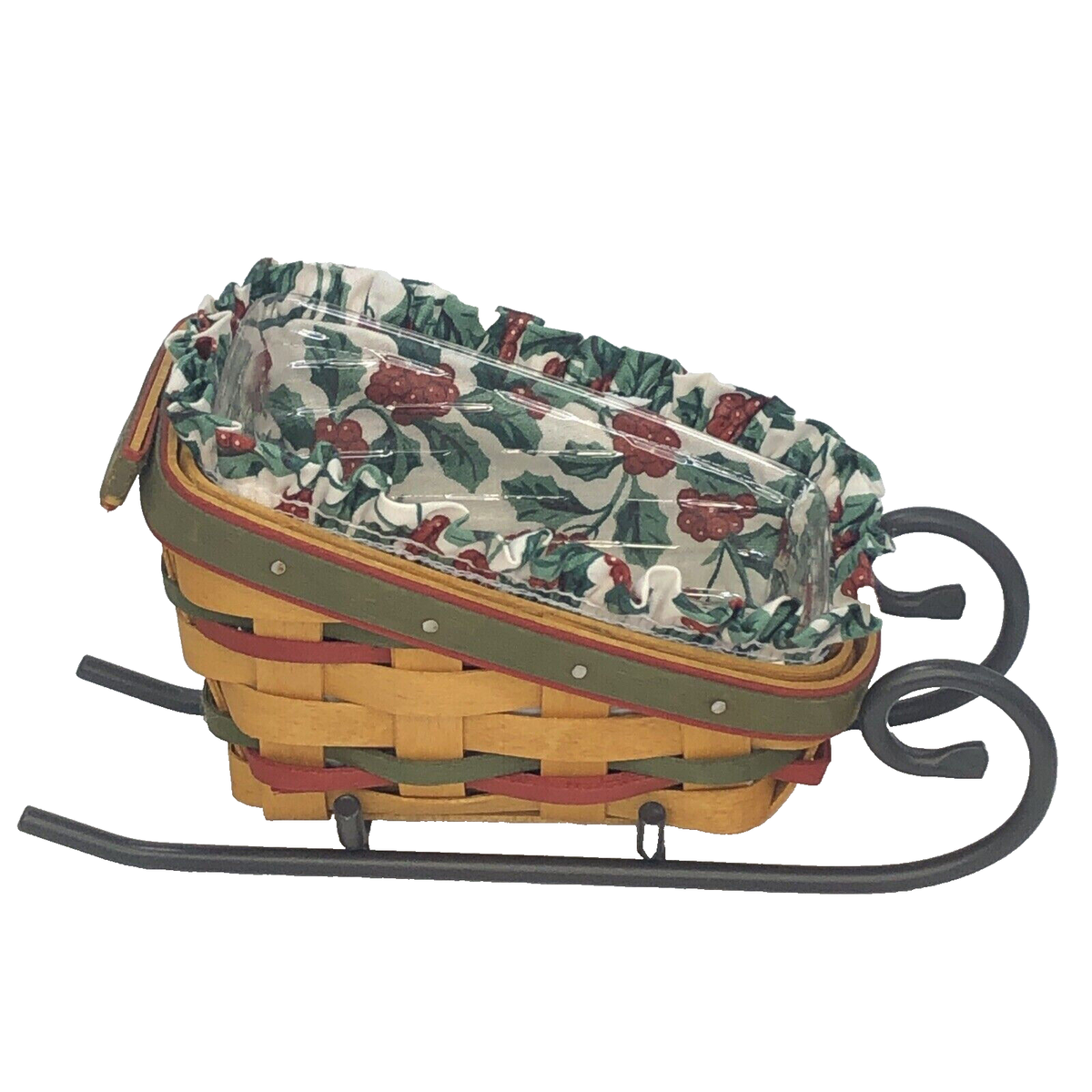 3 Longaberger Sleigh Basket 1999 Holiday 1998 Dash Away 1999
