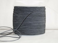 5 Meter Gummikordel Gummiband ca. 1mm breit Schwarz Gummilitze Elastikband