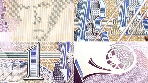 De La Rue Giori S.A. Varinota Beethoven Color Trial Specimen Test Note Unc - Picture 4 of 4