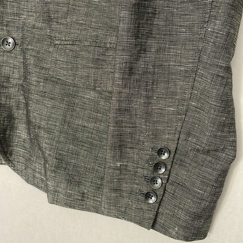 Kenneth Cole Jacket NWOT Linen Blend, Lined, Zip & Button, Gray Large 44 - Picture 4 of 13
