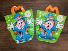 Vintage 1990 McDonalds Halloween Vinyl Trick-or-Treat Happy Meal Candy Bag 2 