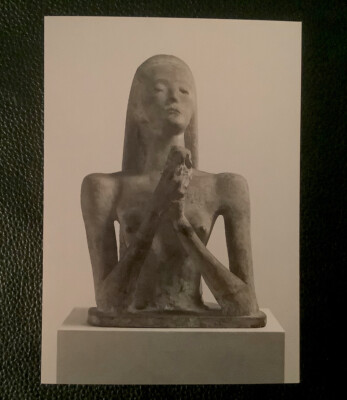 1 Postkarte, Betende / Praying, Skulptur, Lehmbruck 1918, Neu