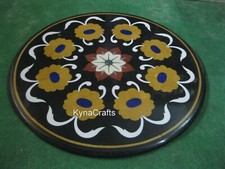 Tavolino da Patio in Marmo 24" per Giardino Design Antico Intarsiato Lavoro Tavolino