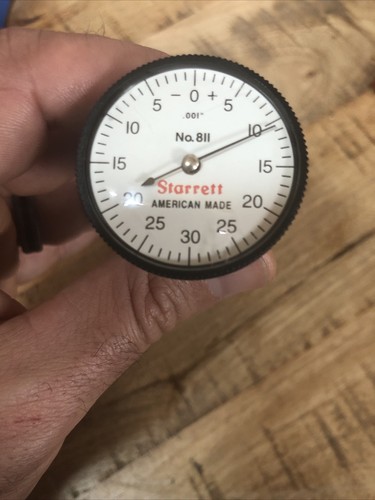 Starrett No. 811 Swivel Head Dial Indicator .001” x .06” Range - Picture 8 of 12