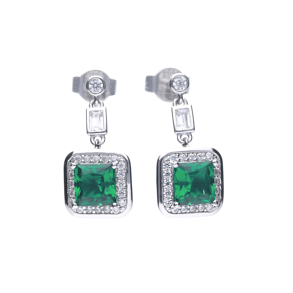 Elegant Green Stone Drop Earrings Perfect for Bridal Wedding Jewelry