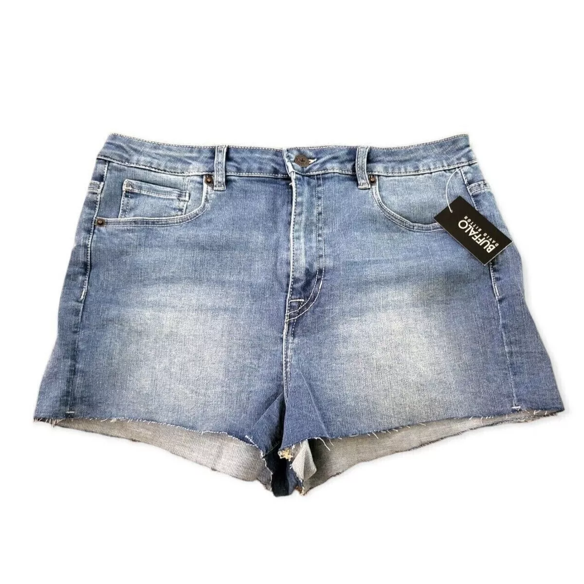 BUFFALO DAVID BITTON High Rise Denim Shorts JOAN Blue Jean Cut Off Shorts 27