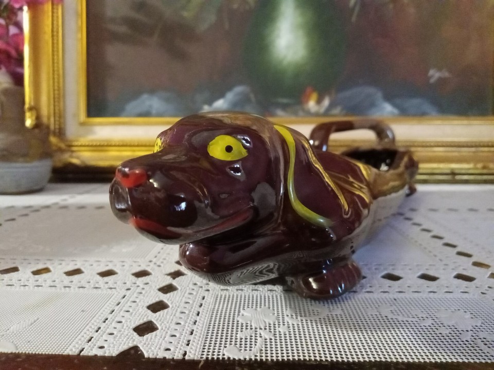 Jouet Vintage Chien Teckel à Piles – Peluche Mécanique – Japon – Années 80/90 ?