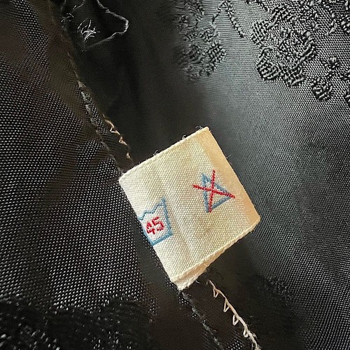 Accappatoio Vintage Golden Bee Setoso Nero Asiatico Cheongsam Finto Collo Ricamato Taglia L - Foto 9 di 10