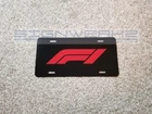F1 Racing Plate metal new novelty vanity Black plate