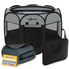 Dog Cat Playpen with Washable Pee Pad, Puppy Pet Playpen Indoor for Small Dog...