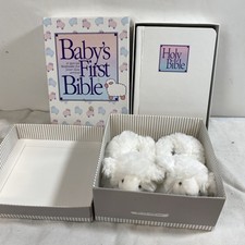 Doudou Et Compagnie Lamb Bootie Rattles Agneau White Soft Fur Pink first bible.