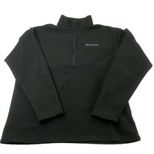 Columbia Fleece Jacket Women  s L Black Omni-Heat Half Zip Pullover Warm Thermal