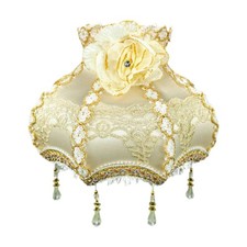 Paralume con frange in tessuto vintage per camera da letto, soggiorno e casa