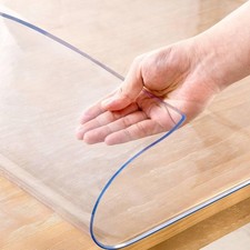 14 x 24 Inch Clear Table Cover Protector, 2mm Thick Clear Desk Mat, Plastic