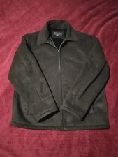 Perry Ellis Portfolio Men’s L Brown Faux Suede Faux Fur Lined Jacket Coat