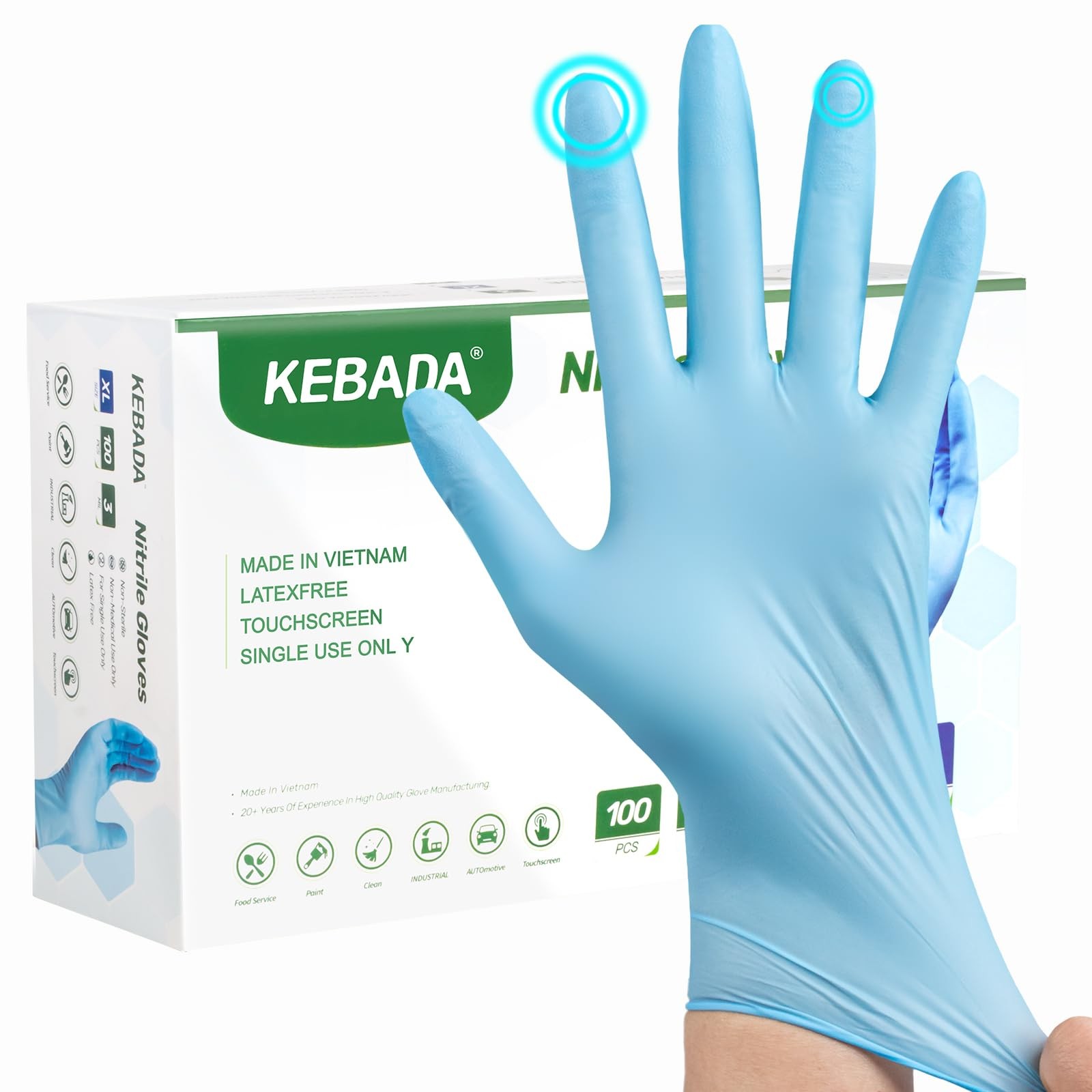 Nitrile Disposable Gloves D1 for Cleaning Food Prep Industry Medical Use-image