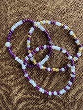 Set Of Colorful Stretchy Handmade Beaded Bracelets for Women