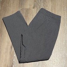 J.Jill Petite Black White Geometric Print Straight Leg Pants Size 2