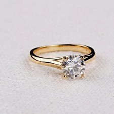 2Ct Round Natural Diamond Bridal Engagement R...