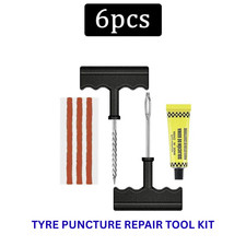 Tyre Puncture Repair Tool Kit Motorcycle Car Van Emergency Tubeless Tire Plug