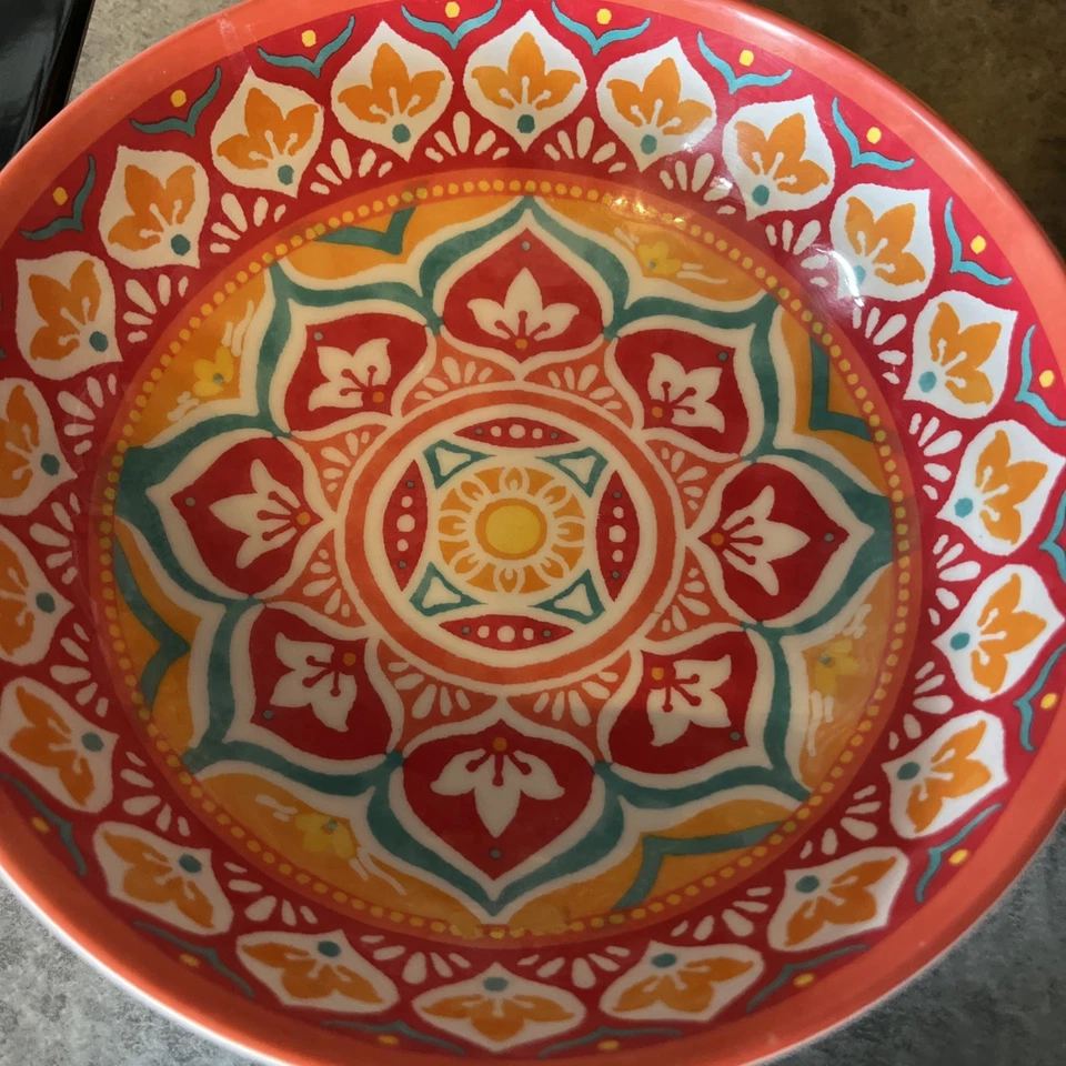 Lot Of 4 Better Homes And Gardens  Red/Yellow/Blue Melamine Rice Cereal Bowls - Image 4 of 4